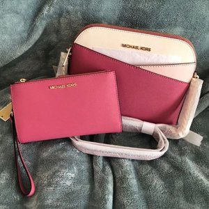 New Michael Kors Jet Set Travel Wallet Purse Set